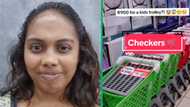 TikTok video shows cute Checkers kids trolley on sale for a whopping R900, Mzansi people left speechless