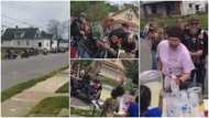 Video shows emotional moment bikers pull over to support a kid selling lemonade