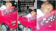 "Don't drink and drive": Baby boy passes out on steering his toy car, video goes viral on TikTok