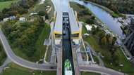 The German town where boats take the elevator