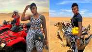 Lamiez Holworthy serves sultry swimsuit looks while facing her fears during Namibia baecation with Khuli Chana