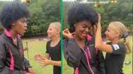 Girl's 4c hair in TikTok video gets 2M views as 2 blonde kids wish for her afro