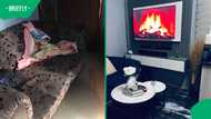 A South African woman shared the before and after views of her lounge, leaving Mzansi impressed