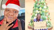 Girl's vegetable and fruit Christmas tree captures Mzansi's imagination: "Dijo tsa January"