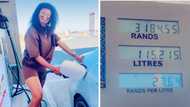 "Full tank is the only gift that matters right now": South Africans react to gorgeous SA woman's request for fuel after spending R3 000 at petrol station