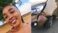 Rattled driver conquers rite of passage in fender bender, Mzansi says have no fear