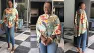 Talented young lady transforms skirt into lovely top, impresses Mzansi