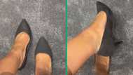 Woman goes to work with 2 different shoes, TikTok video of fashion mishap has many laughing: "Walk fast no one will notice"