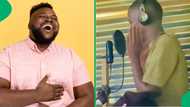 "Phori must not see this": Video of aspiring artist's funny studio session leaves Mzansi giggling