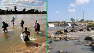 SAPS destroy man-made bridge over Limpopo River, foreigners used structure to enter SA illegally