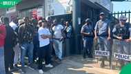 Hundreds of asylum seekers gather outside Refugee Reception Centre, South Africans voice concern