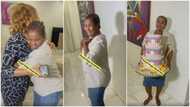 Kind boss surprises domestic worker on her birthday, video has peeps emotional