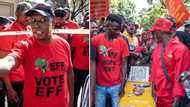 National shutdown: EFF members camp outside Ramaphosa’s presidential home in Pretoria, demanding he step down