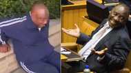 Cyril Ramaphosa works out on video, SA president's 'exercising' has Mzansi cracking jokes