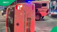 New VW Polo car tipped over in TikTok video of accident scene