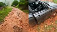 Muddy roads show BMW driver flames: "Haibo what were you trying"