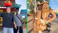 Interracial couple takes "Tshwala Bam" amapiano challenge by storm with viral dance TikTok video