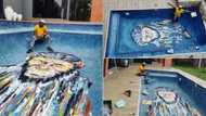 Artist Ennock Mlangeni goes viral yet again for his amazing murals: "Talented"