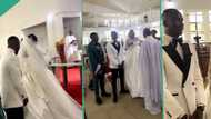 Video shows moment pastor asked Nigerian bride to remove her eyelashes or no wedding, generates buzz