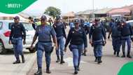 SAPS officers' march in hilarious drill in TikTok video leaves South Africa amused