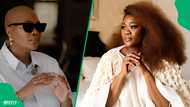 Mzansi mocks actress Zikhona Sodlaka's outfit at LaConco's party: "That wig is not helping"