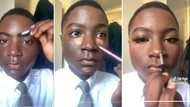 Talented young man shows off quick and stunning makeup tutorial before school, netizens praise his skills