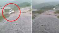 Yoh! Bakkie driver “trying to be Vin Diesel” attempts to cross flooded road in storm
