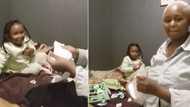 TikTok of mom pranking potty trained child with diaper goes viral, Mzansi in tears as daughter is dumbfounded: "She's so cute"