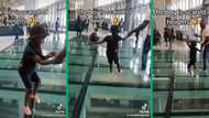 Father helps son face fear of heights at mall, video triggers peeps traumas
