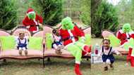 Little one goes viral after fleeing from the Grinch in adorable shoot