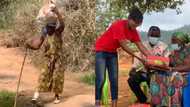 Endurance: Lady, 74, treks 4 hours a day with walking stick to her farm