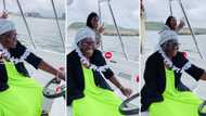 Video of Gogo driving a yacht left Mzansi smiling hard on social media