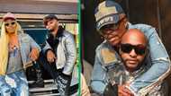 Singer Vusi Nova apologises to Somizi with bouquet of flowers at work: "Uxolo vha"