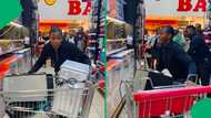 "Bro won this challenge": Man goes for electric appliances during trolley dash challenge, SA wowed