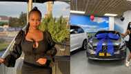 Mzansi lady flexes birthday gift from mom, a stunning Mercedes Benz