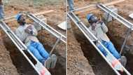 South African man lowered into a grave as a joke, Netizens not impressed