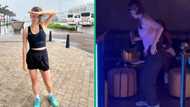 White woman's fierce Gqom dancing in viral video takes Mzansi TikTok by storm