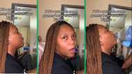 Woman with red eyes chugs water after mistaking gummies for candy, TikTok erupts in laughter