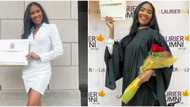 Pretty lady celebrates graduating with Master's Degree in 2 stunning pics, shares moving message for beloved mom, "She dedicated her life to me"