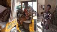 Rider drives to passenger's house to return laptop he forgot in his tricycle, wows the man in video
