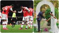 Couple dedicate wedding to Arsenal stars Aubameyang and Lacazatte
