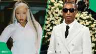 Uncle Waffles hangs with Pharrell Williams at the Louis Vuitton Fashion Show in Paris