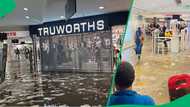 Woman slips at Germiston mall after building floods from 1 day of rain in TikTok video