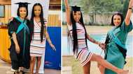 Lady celebrates mother's honours graduation, Mzansi joins in applauding 3rd belt: "Beauty with brains"