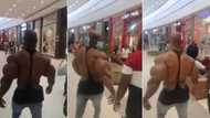 "He's walking like o kakile" : Video of insanely buff man has SA rolling on the floor