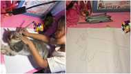 Funny photos of kid who used live cat to make sketch go viral