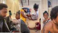 Cheeky little girl cuts dads dreads off while he naps, people have a good laugh at the pure innocence