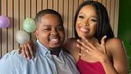 Couple shares engagement pics and peeps are wowed, Mzansi thinks the bride to be looks like Dineo Moeketsi