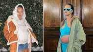 Rihanna shows off baby bump in hot black and white dress at Met Gala, pays tribute to designer Karl Lagerfeld