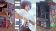 Lady inspires social media users with before and after photos of her kiosk